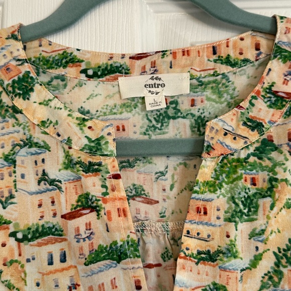 Entro Ruffle Sleeve Blouse - size Large - Picture 3 of 5